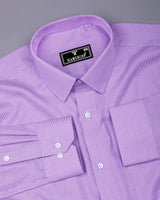 Fresno Purple With White Dobby Textured Cotton Shirt