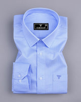 Seaton Blue With White Check Premium Giza Cotton Shirt