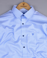 Comet SkyBlue Stripe Premium Giza Shirt