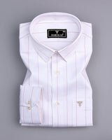 Barton Cream With Pink Pin Stripe White Premium Giza Shirt