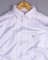 Barton Cream With Pink Pin Stripe White Premium Giza Shirt