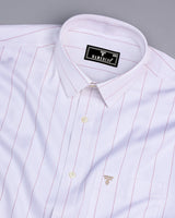 Barton Cream With Pink Pin Stripe White Premium Giza Shirt