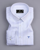 Barton SkyBlue With Green Pin Stripe White Premium Giza Shirt