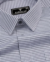 Canton Gray With White Houndstooth Premium Giza Shirt