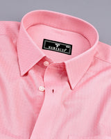 Nova Pink Self Check Dobby Cotton Formal Shirt