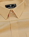 Nova Cream Self Check Dobby Cotton Formal Shirt