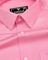 Seagull Pink With Self Broad Box Premium Cotton Shirt