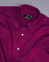 Brinjal Purple Jacquard Self Check Cotton Shirt