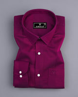 Brinjal Purple Jacquard Self Check Cotton Shirt