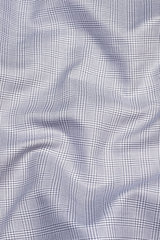 Grey with white zigzag twill check shirt