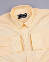 Divine Yellow Dobby Texture Premium Giza Cotton Shirt