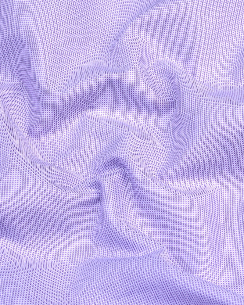 Divine Lavender Purple Dobby Texture Premium Giza Cotton Shirt