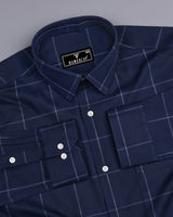 Horton Blue With Gray Broad Check Premium Giza Shirt