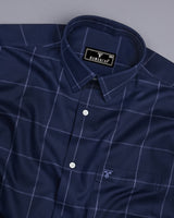 Horton Blue With Gray Broad Check Premium Giza Shirt