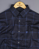 Horton Gray With Blue Broad Check Premium Giza Shirt