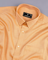 Sweetmelon Orange Dobby Textured Cotton Shirt