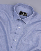 Planet Gray Melange Cotton Formal Shirt