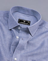 Planet Gray Melange Cotton Formal Shirt