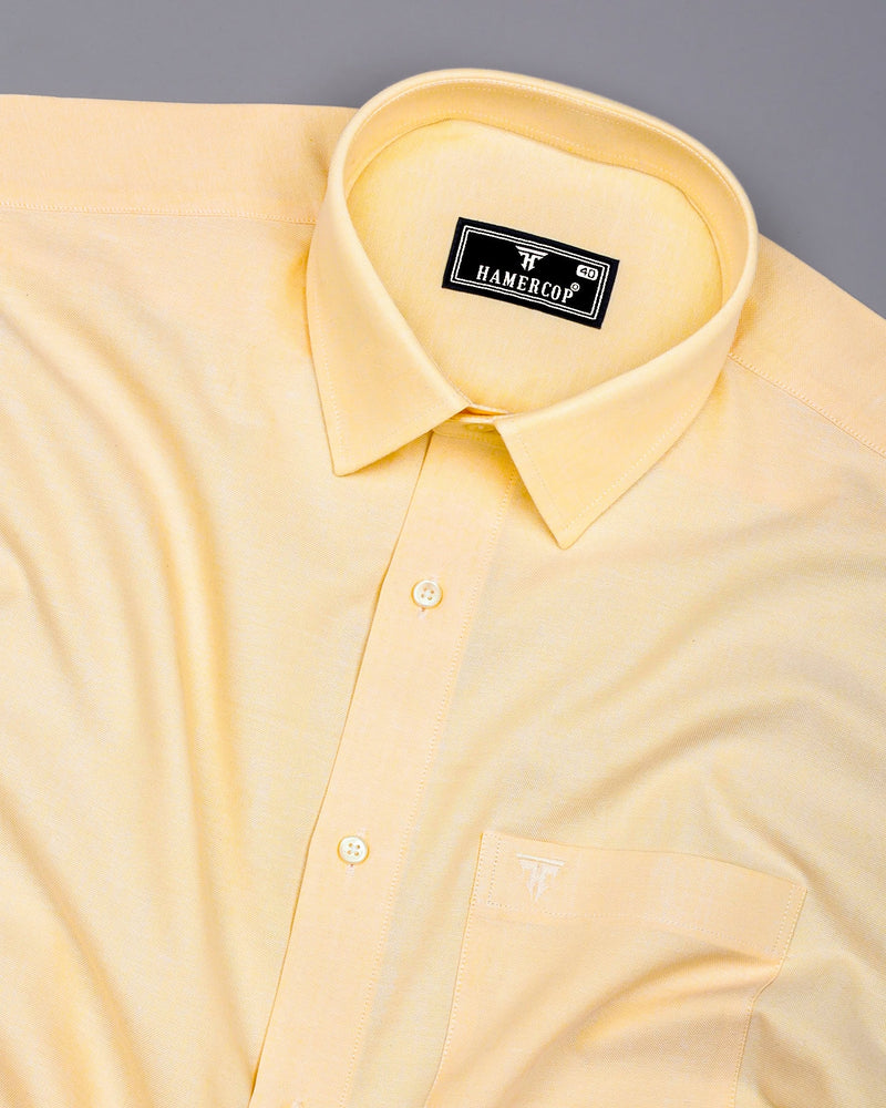 Navajo Yellow Oxford Cotton Plain Formal Shirt