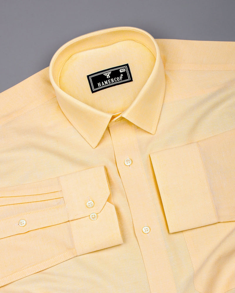 Navajo Yellow Oxford Cotton Plain Formal Shirt