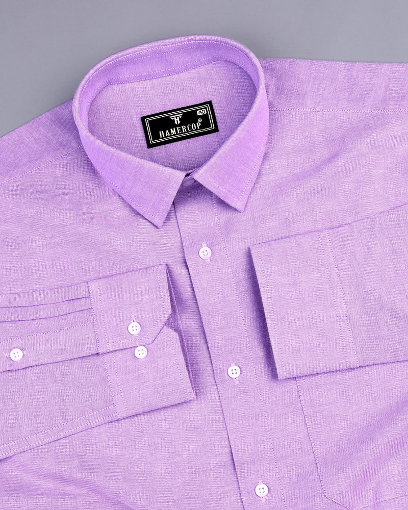 Glory Purple Oxford Cotton Plain Formal Shirt