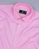 Lotus Pink Oxford Cotton Plain Formal Shirt