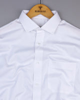 Delicate White Plain Creape Cotton Shirt