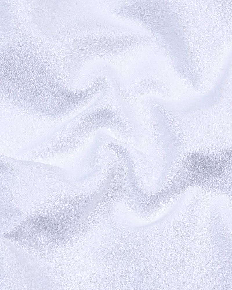 Delicate White Plain Creape Cotton Shirt