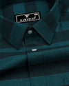 Algeria Rama Green Jacquard Weft Stripe Cotton Shirt