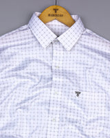 Essen White With Gray Check Premium Cotton Shirt