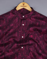 Hamerster CherryRed Shadow Satin Cotton Shirt