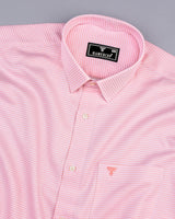 Ascona Peach Houndstooth Jacquard Premium Giza Shirt