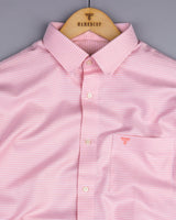 Ascona Peach Houndstooth Jacquard Premium Giza Shirt