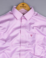 Ascona Pink Houndstooth Jacquard Premium Giza Shirt