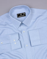 Ascona Babyblue Houndstooth Jacquard Premium Giza Shirt