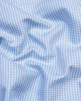 Ascona Babyblue Houndstooth Jacquard Premium Giza Shirt