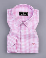 Roxton Pink With White Check Premium Giza Shirt