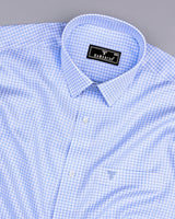 Roxton Blue With White Check Premium Giza Shirt