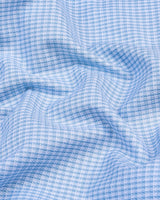 Atomic SkyBlue With White Dobby Check Cotton Shirt