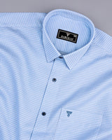 Atomic SkyBlue With White Dobby Check Cotton Shirt