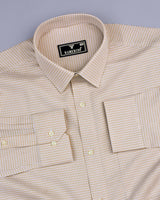 Atomic Cream With White Dobby Check Cotton Shirt