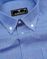 Margret Blue Formal Check Cotton Shirt