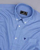 Margret Blue Formal Check Cotton Shirt