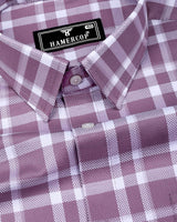 Onion Pink With White Check Dobby Cotton Shirt