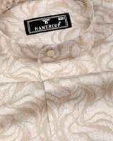 Filton Coconut Cream Printed Cotton Shirt