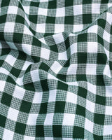 Zenica Green With White Dobby Check Cotton Shirt