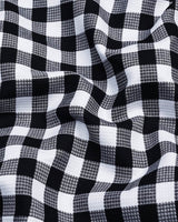 Zenica Black With White Dobby Check Cotton Shirt