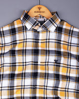 Procida Yellow Multicolor Check Dobby Cotton Shirt