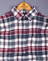 Swindon Red Multicolor Check Dobby Cotton Shirt