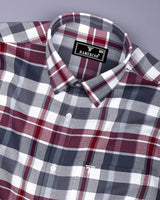 Swindon Red Multicolor Check Dobby Cotton Shirt